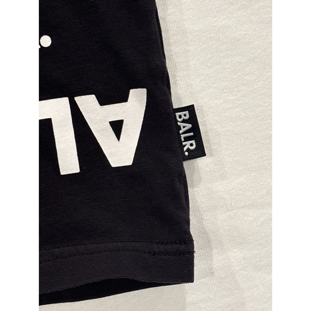BALR. Black All-Over Logo‎ T-Shirt Men L Football/Soccer Designer Streetwear - Picture 3 of 8